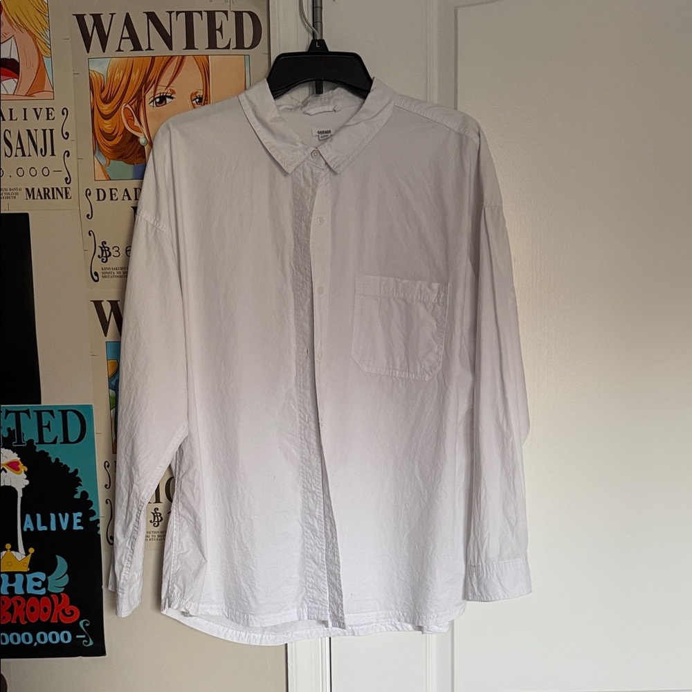 Garage White Women's Button Down Shirt